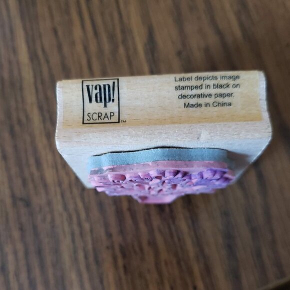 Vap! Scrap Rubber Stamp Potted Hearts Flowers Love 2x2 Inch - Picture 6 of 6